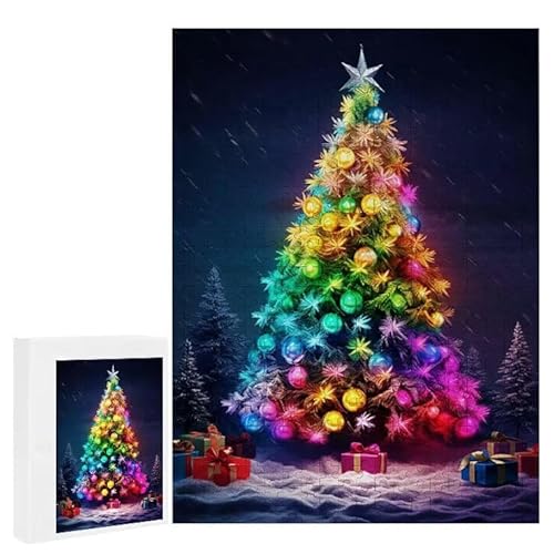 Weihnachtsbaum - Puzzles für Erwachsene, Puzzle Erwachsene 1500 Teile, Banksy Little Girl Street Artwork Puzzle 87 x 57 cm, Bunte DIY-Puzzles für Heimdekoration, Familienpuzzle Geschenkideen D-618 von WEISHIWE