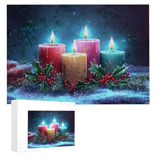 Weihnachtskerzen - Puzzles für Erwachsene, Puzzle Erwachsene 1500 Teile, Banksy Little Girl Street Artwork Puzzle 87 x 57 cm, Bunte DIY-Puzzles für Heimdekoration, Familienpuzzle Geschenkideen D-604 von WEISHIWE