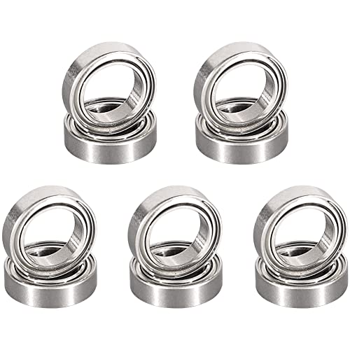 WEISHUJI RC Kugellager Kit, Kugellager 10x15x4mm, Metall geschirmte Kugellager für Auto Buggy Monster Truck Fit Redcat HSP Traxxas, 10 Stück von WEISHUJI