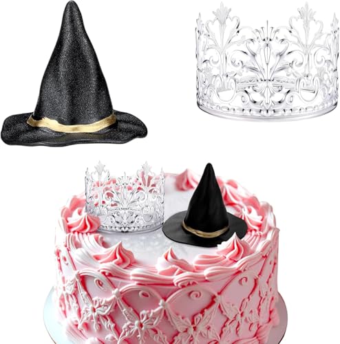 2 Stück Hexenhut Krone Cake Topper Böse Hexen Tortendeko Cupcake-Aufsätze für Halloween Geburtstag Prinzessinnen Motto Hochzeit Themenpartys Dekorationen 2 Stück Hexenhut Krone Cake Topper Böse Hexen Tortendeko Cupcake-Aufsätze für Halloween Geburtstag Prinzessinnen Motto Hochzeit Themenpartys Dekorationen von WEITAPYT