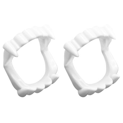 2 Stück Vampir Zähne für Kinder Kunststoff Vampirzähne Weiß Vampirgebiss für Halloween Einheitsgröße Ideal für Fasching & Karneval Party Masquerade Parteien Dracula Kostüm Accessoire (Weiß) 2 Stück Vampir Zähne für Kinder Kunststoff Vampirzähne Weiß Vampirgebiss für Halloween Einheitsgröße Ideal für Fasching & Karneval Party Masquerade Parteien Dracula Kostüm Accessoire (Weiß) von WEITAPYT