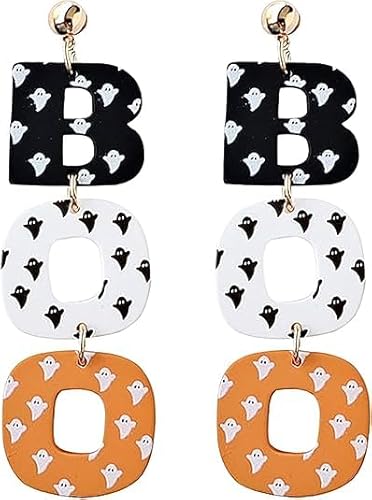 Halloween Ohrringe Damen Boo Hängende Ohrstecker mit Lustige Gespenst Tropfen Baumeln Halloween Schmuck für Frauen Mädchen Party Fasching Atmosphäre Kleid Deko Halloween Ohrringe Damen Boo Hängende Ohrstecker mit Lustige Gespenst Tropfen Baumeln Halloween Schmuck für Frauen Mädchen Party Fasching Atmosphäre Kleid Deko von WEITAPYT