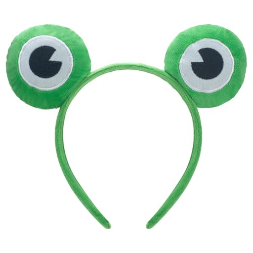 WEITAPYT Frosch Haarreif, Frosch Stirnband, Froschaugen Haarreif, Frog Headband, Haarreif Frosch Erwachsene, Frosch-Kostümzubehör für Karneval, Maskerade, Feenparty(A) von WEITAPYT