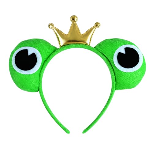 WEITAPYT Frosch Haarreif, Frosch Stirnband, Froschaugen Haarreif, Frog Headband, Haarreif Frosch Erwachsene, Frosch-Kostümzubehör für Karneval, Maskerade, Feenparty(C) von WEITAPYT