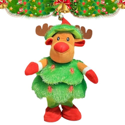 WEITING Tanzender Spielzeug | Weihnachts Plüsch Singende Tanzende Puppe | Interaktive Leuchtende Musikalische Plüschdekoration Für Wohnzimmer Büro Schlafzimmer Party Hotel Auto WEITING Tanzender Spielzeug | Weihnachts Plüsch Singende Tanzende Puppe | Interaktive Leuchtende Musikalische Plüschdekoration Für Wohnzimmer Büro Schlafzimmer Party Hotel Auto von WEITING