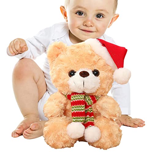WEITING Weihnachtsbär Plüsch | Weihnachten süßer Teddybär Plüschpuppe Spielzeug Kuscheltier,Weihnachtsfest-Geburtstags-Geschenk-Wurfs-Kissen für Kinderkleinkinder von WEITING