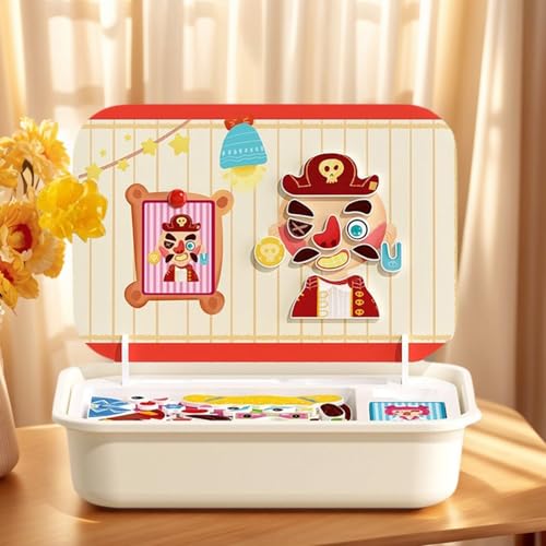 weiting Magnetische Puzzles,Holz Magnet Puzzle Brettspiel Mit Aufbewahrungsbox | Interaktives Eltern Kind Spielzeug Kinder | Kinder Mädchen Kleinkinder von WEITING