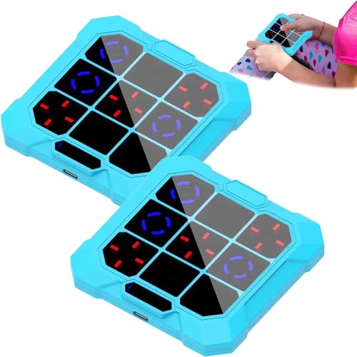 Kompakte Handheld-Puzzle-Spielkonsole, elektronische Brettspiele, digitales Spielspielzeug, lautlose Version mit Akku, interaktive Lernkonsole für Kinder, Jugendliche und Erwachsene (Blue B) von WEIWOGU