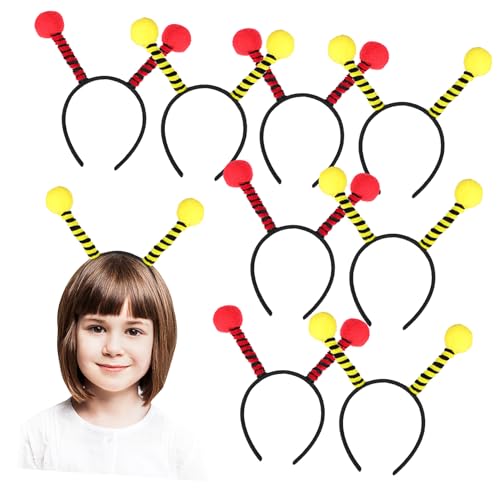 WEKADRIN 10 Stück Flauschige Bienen Stirnbänder Kostüm Haarreifen für Erwachsene Partyaccessoires für Halloween und Kostümpartys von WEKADRIN