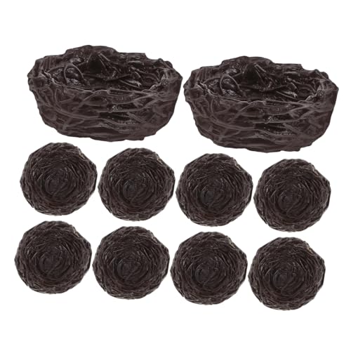 WEKADRIN 10 Stück Teiliges Mini Resin Vogelnest mit Eiern Realistische Osternest Deko Langlebig und Detailgetreu Vielseitig für Party Garten und Fotografie Dekoration für DIY Projekte und von WEKADRIN