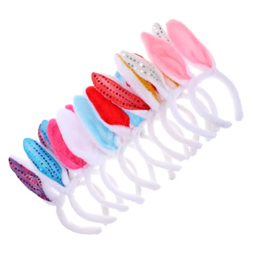 WEKADRIN 10 Stück Teiliges Plüsch Hasenohren Haarreif mit Pailletten Niedliches Haaraccessoire für Bequemes Stirnband für Bühne und Party Langlebiges Material Gemischte Farben WEKADRIN 10 Stück Teiliges Plüsch Hasenohren Haarreif mit Pailletten Niedliches Haaraccessoire für Bequemes Stirnband für Bühne und Party Langlebiges Material Gemischte Farben von WEKADRIN