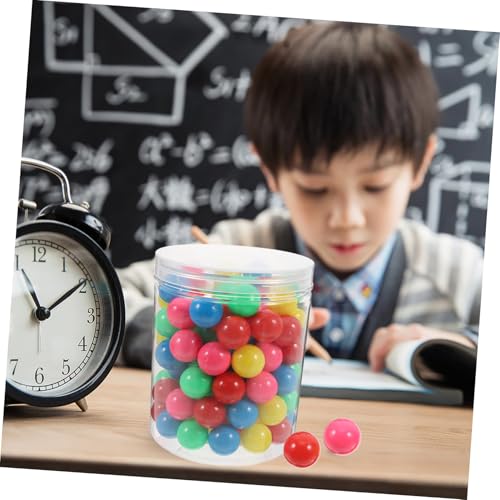 WEKADRIN 100 Stück Kunststoff Zählbälle Bunt Hohl für Grundschule Mathematik Wahrscheinlichkeitsspiel Murmeln Lernspielzeug für Interaktive Wahrscheinlichkeitsübungen von WEKADRIN