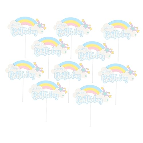 WEKADRIN 10st Wolke Regenbogenkarte Tortenaufsätze Für Geburtstage Dekorative Geburtstagstortenaufsätze Tortenaufsätze Für Geburtstagsfeiern Dekorativer Tortenaufsatz Papier Blue WEKADRIN 10st Wolke Regenbogenkarte Tortenaufsätze Für Geburtstage Dekorative Geburtstagstortenaufsätze Tortenaufsätze Für Geburtstagsfeiern Dekorativer Tortenaufsatz Papier Blue von WEKADRIN