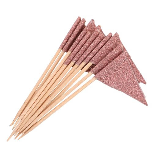 WEKADRIN 12 Stück Party Food Flag Picks aus Roségold Dreieckige Cake Topper zum Dekorieren von Desserts Früchten und Snacks Stabile Leichte Deko Picker für Geburtstage und Feiern WEKADRIN 12 Stück Party Food Flag Picks aus Roségold Dreieckige Cake Topper zum Dekorieren von Desserts Früchten und Snacks Stabile Leichte Deko Picker für Geburtstage und Feiern von WEKADRIN
