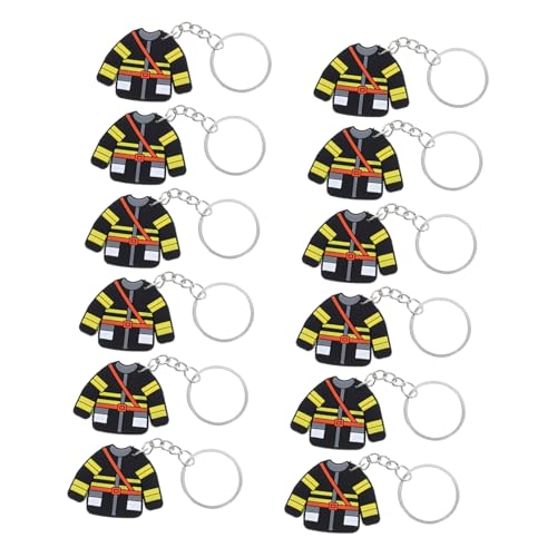 WEKADRIN 12 Stück Schlüsselanhänger in Feuerwehruniform, Coole Feuerwehr-partygeschenke, Schlüsselanhänger, Partyanhänger Zum Thema Feuerwehrkleidung, Schlüsselanhänger WEKADRIN 12 Stück Schlüsselanhänger in Feuerwehruniform, Coole Feuerwehr-partygeschenke, Schlüsselanhänger, Partyanhänger Zum Thema Feuerwehrkleidung, Schlüsselanhänger von WEKADRIN