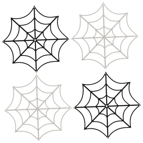 WEKADRIN 12 Stück Teiliges Halloween Spinnennetz Deko aus Robustem Realistische Einzigartige Künstliche Spinnweben in Schwarz und Weiß für Party Bühne und Festtagsdeko von WEKADRIN