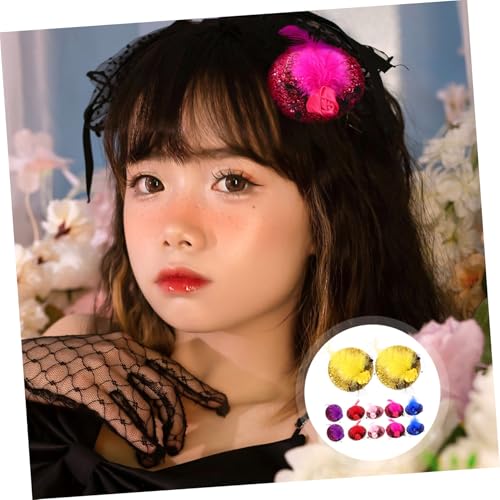 WEKADRIN 12 Stück Teiliges Mini hut Haarclip mit Blumen Pailletten und Schmuck Modische Haarschmuck Damen Fascinator für Partys Kostüm Hochzeit und Festliche Anlässe von WEKADRIN