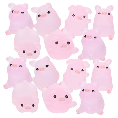 WEKADRIN 18 Stück Teiliges DIY Harzschwein Schmuck Kleine Süße Schweinchen Figuren für Handyhüllen Foto Rahmen und Basteldekoration Kreative Harzcharms für Individuelle DIY Projekte von WEKADRIN