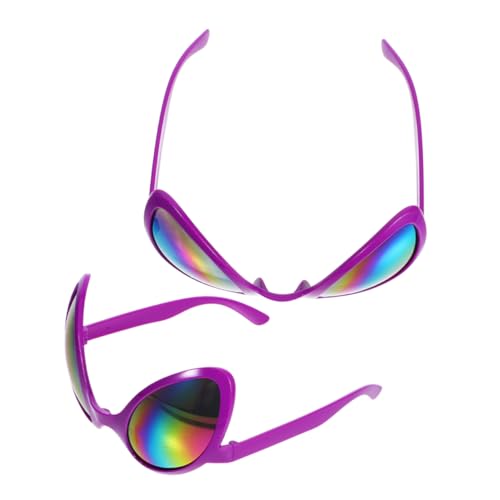 WEKADRIN 2 Stück Sonnenbrillen Lustige Kostümaccessoires für Partys Halloween und Cosplay Auffälliges Design mit Bunten Linsen zu Reinigen und Langlebig von WEKADRIN