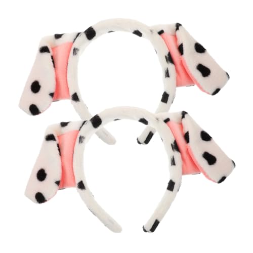 WEKADRIN 2 Stück Kawaii Hundelohr Haarreifen Cosplay Plüsch Tierohren Stirnband für Halloween Spa und Gesichtswäsche Weich Elastisch und Vielseitig Einsetzbar von WEKADRIN