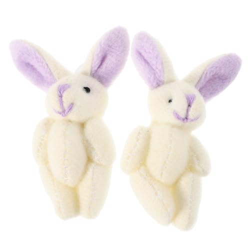 WEKADRIN 2 Stück Plüsch Kaninchen mit Gelenken Süßes Kuscheltier Hasenspielzeug für Geburtstagsfeiern Ostern Hochzeiten und Besondere Anlässe Hochwertige Verarbeitung Angenehmes Material von WEKADRIN
