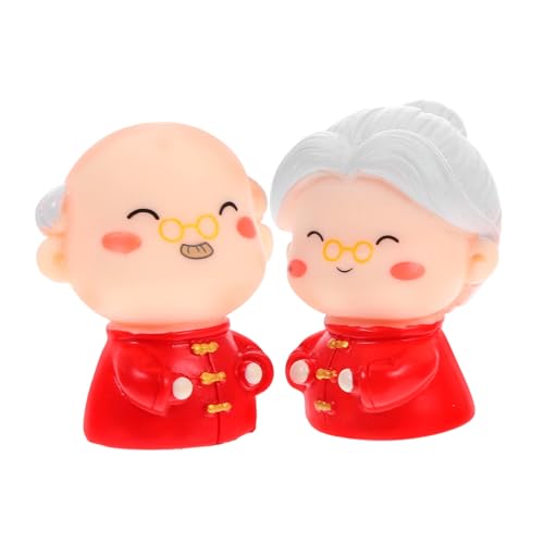 WEKADRIN 2 Stück Teiliges Jubiläums kuchendeko Langlebigen nicht Verblassenden Großeltern figuren Liebevolles Ehepaar Design für Geburtstag Hochzeit Party und Geschenk an Oma und Opa von WEKADRIN