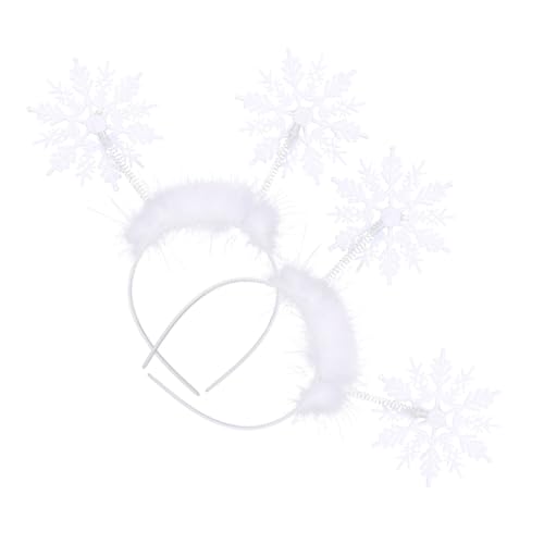 WEKADRIN 2 Stück Weihnachts Schneeflocken Haarreif Zartes Design Langlebiges und Harzmaterial Dekoratives Haarschmuck für Party und Fest Geeignet für Weihnachten und Cosplay von WEKADRIN
