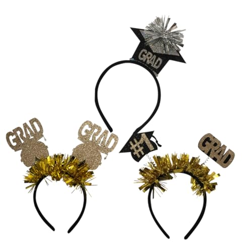 WEKADRIN 3 Stück Mini Hut Haarreifen für Abschlussfeier Headdress für Fröhliche Party Accessoires Rutschfester Sitz und Stilvolles Design für Unvergessliche Erinnerungen von WEKADRIN