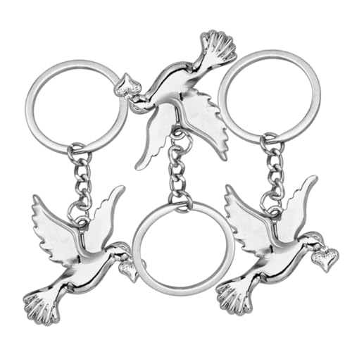 WEKADRIN 3 Stück Teiliges Metall Schlüsselringe Friedenstaube Anhänger Stabile Tasche Dekoration Schlüsselanhänger für Rucksack Handtasche WEKADRIN 3 Stück Teiliges Metall Schlüsselringe Friedenstaube Anhänger Stabile Tasche Dekoration Schlüsselanhänger für Rucksack Handtasche von WEKADRIN