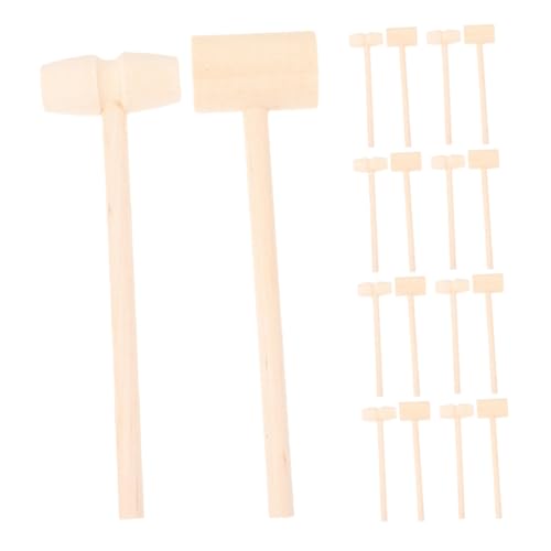 WEKADRIN 30 Stück Teiliges Mini Holzhammer für Natürliche Holzspielzeug Hämmer Robust und Sicher Pädagogisches Lernspielzeug Koordination Kreativität und Rollenspielen von WEKADRIN