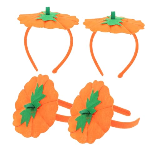 WEKADRIN 4 Stück Halloween Kürbis Haarreifen Leichtes Performance Headband mit Dekorativem Kürbis Design für Damen und Party und Kostümzubehör für Halloween Fest und Cosplay von WEKADRIN