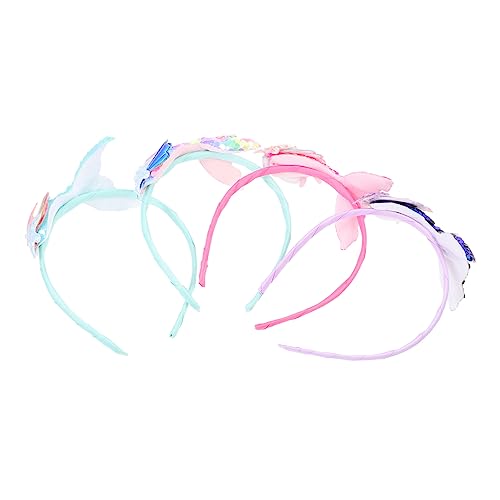 WEKADRIN 4 Stück Teiliges Haarband Pailletten Meerjungfrau Stirnband Bunte Farbwahl Party Haarreif Zubehör für Mädchen Karneval Cosplay WEKADRIN 4 Stück Teiliges Haarband Pailletten Meerjungfrau Stirnband Bunte Farbwahl Party Haarreif Zubehör für Mädchen Karneval Cosplay von WEKADRIN