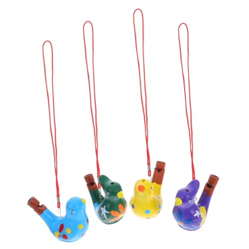 WEKADRIN 4 Stück Teiliges Keramik Vogelpfeifen mit Realistischem Design Lustige Wasservogel Noisemaker für Partygeschenke Sicher und Robust als Geburtstags Mitgebsel und Sammelobjekt von WEKADRIN