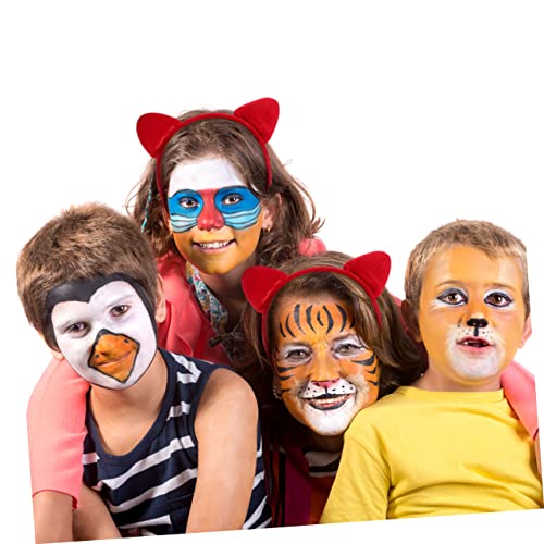WEKADRIN 4 Stück Teiliges Leopard Katzenohren Haarband Elastischer Stirnband Haarschmuck für Party Cosplay Damen Mädchen Halloween Kostüm Zubehör WEKADRIN 4 Stück Teiliges Leopard Katzenohren Haarband Elastischer Stirnband Haarschmuck für Party Cosplay Damen Mädchen Halloween Kostüm Zubehör von WEKADRIN