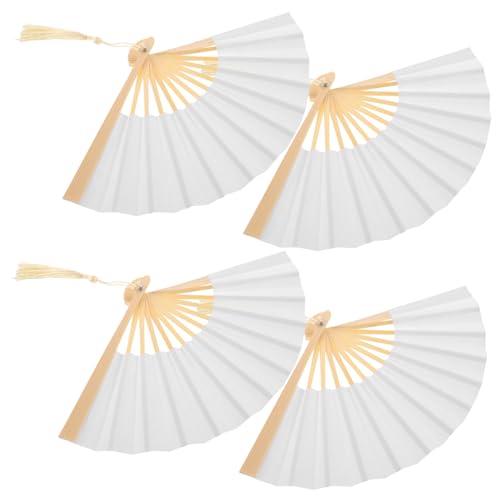 WEKADRIN 4 Stück Teiliges Mini Faltbarer Handfächer für Puppen Kompakt und Dekorativ Tragbar als Fotorequisite und Accessoire für Puppenkostüme von WEKADRIN