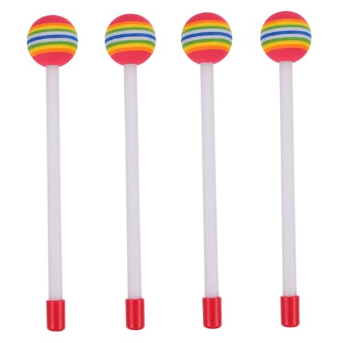 WEKADRIN 4 Stück Teiliges Schlagzeugschlägel Bunte Trommelstöcke aus Leichtem Eva Pädagogisches Percussion Instrument für Frühe Musikförderung und Rhythmisches Spiel Geeignet für Jungen von WEKADRIN