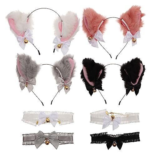 WEKADRIN 4sätze Katzenohren Haarschmuck Set Teiliges Cosplay Zubehör Pinkem Pinkem Und Design Für Karneval Kostümpartys Und Festivals Bequem Und Langlebig von WEKADRIN