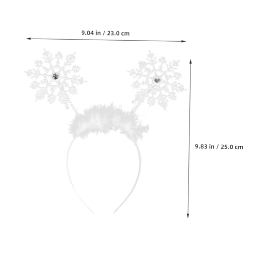WEKADRIN 5 Stück Teiliges Schneeflocken Glitzernde Weihnachts haarreifen für Mädchen Weiche Stoffkonstruktion Bequemer Sitz Festlicher Haarschmuck Winter Party Zubehör von WEKADRIN