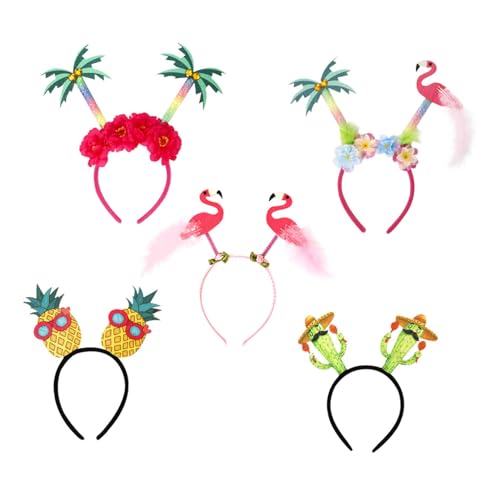 WEKADRIN 5 Stück Teiliges Tropisches Haarreifen Hawaii Luau Party Haarband Ananas Kaktus Flamingo Kokosbaum Kopfschmuck für Mädchen Sommer Kostüm Zubehör WEKADRIN 5 Stück Teiliges Tropisches Haarreifen Hawaii Luau Party Haarband Ananas Kaktus Flamingo Kokosbaum Kopfschmuck für Mädchen Sommer Kostüm Zubehör von WEKADRIN