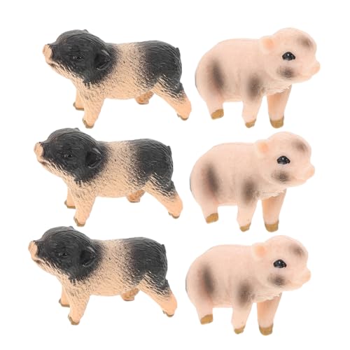 WEKADRIN 6 Stück Teiliges Realistische Schweinefiguren aus Kindersicheren Materialien Detailgetreue Miniatur Ferkel und Schweine für Bildungszwecke Bastelprojekte Miniaturgärten und WEKADRIN 6 Stück Teiliges Realistische Schweinefiguren aus Kindersicheren Materialien Detailgetreue Miniatur Ferkel und Schweine für Bildungszwecke Bastelprojekte Miniaturgärten und von WEKADRIN