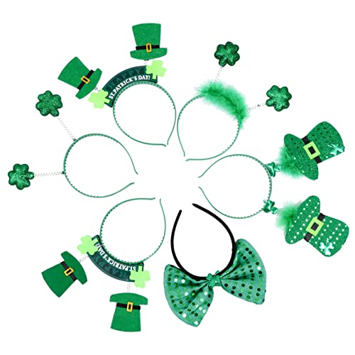 WEKADRIN 6 Stück Teiliges St Patrick Day Stirnband mit Pailletten Grünes Kleeblatt Haarreif Festlicher Kopfschmuck für Erwachsene Rutschfest für Karneval und Themenpartys WEKADRIN 6 Stück Teiliges St Patrick Day Stirnband mit Pailletten Grünes Kleeblatt Haarreif Festlicher Kopfschmuck für Erwachsene Rutschfest für Karneval und Themenpartys von WEKADRIN