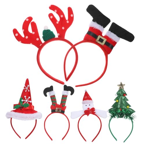 WEKADRIN 6 Stück Weihnachts Haarreifen mit Weihnachtsbaum Rentierdesign Leichtes Bequemes Festtags Accessoire für Damen für Weihnachtsfeiern und Festliche Gruppenveranstaltungen WEKADRIN 6 Stück Weihnachts Haarreifen mit Weihnachtsbaum Rentierdesign Leichtes Bequemes Festtags Accessoire für Damen für Weihnachtsfeiern und Festliche Gruppenveranstaltungen von WEKADRIN