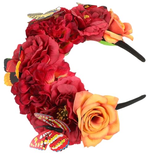 WEKADRIN Boho Schmetterling Fascinator Haarreif mit Lebensechten Blumen Realistische Haar Dekoration für Teepartys Halloween und Urlaub Modisches Langlebiges Kopfband für Damen WEKADRIN Boho Schmetterling Fascinator Haarreif mit Lebensechten Blumen Realistische Haar Dekoration für Teepartys Halloween und Urlaub Modisches Langlebiges Kopfband für Damen von WEKADRIN