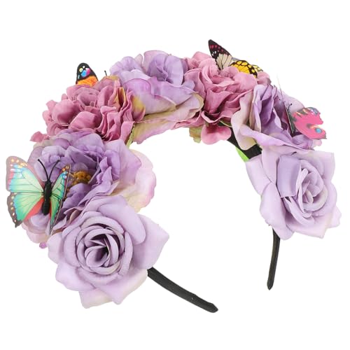 WEKADRIN Boho Schmetterlings Haarreif mit Lebensechten Künstlichen Blumen Vielseitiges Stirnband für Damen für Teepartys Fotoshootings und Halloween Kostüme WEKADRIN Boho Schmetterlings Haarreif mit Lebensechten Künstlichen Blumen Vielseitiges Stirnband für Damen für Teepartys Fotoshootings und Halloween Kostüme von WEKADRIN