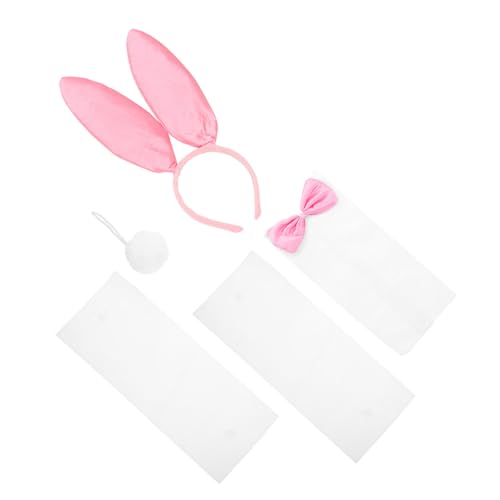 WEKADRIN Cosplay Bunny Ear Headband für Damen Flauschiges Hasenohren accessoire Leichtes Stirnband mit Schleife für Ostern Karneval Halloween und Partys von WEKADRIN