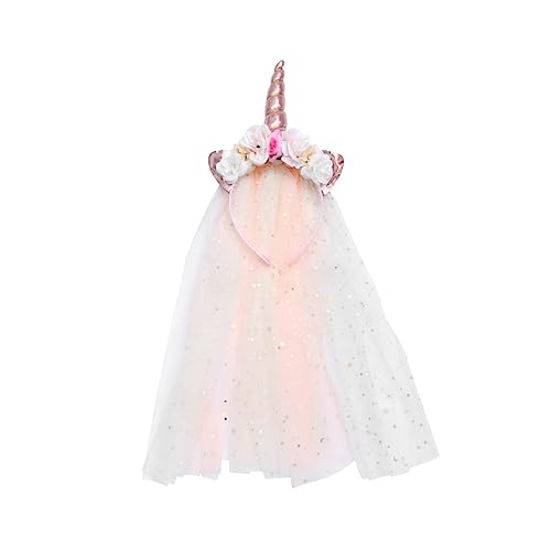 WEKADRIN Einhorn Haarschmuck Mädchen Haarreif mit Schleier Rutschfestes Weiches Material Süßes Party und Cosplay Accessoire für Geburtstag Halloween Weihnachten und Alltag Geeignet WEKADRIN Einhorn Haarschmuck Mädchen Haarreif mit Schleier Rutschfestes Weiches Material Süßes Party und Cosplay Accessoire für Geburtstag Halloween Weihnachten und Alltag Geeignet von WEKADRIN