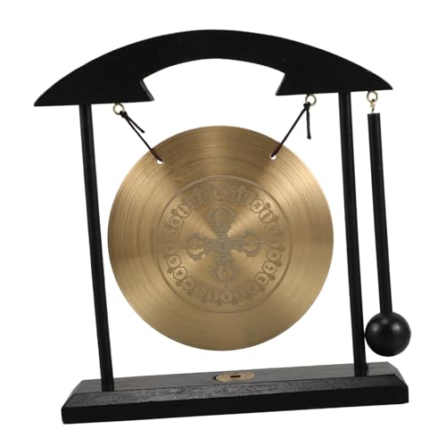 WEKADRIN Feng Shui Messing Gong mit Stand und Schlägel Beruhigender Klang Vielseitige Tischdekoration für Wohnzimmer Büro Chinesisches Feng Shui Dekoratives Sammlerstück WEKADRIN Feng Shui Messing Gong mit Stand und Schlägel Beruhigender Klang Vielseitige Tischdekoration für Wohnzimmer Büro Chinesisches Feng Shui Dekoratives Sammlerstück von WEKADRIN