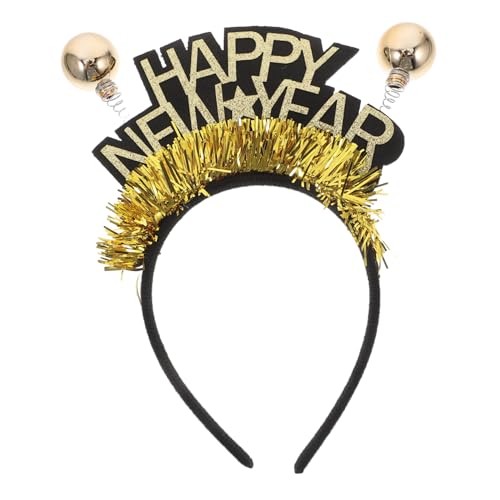 WEKADRIN Frohes Neues Jahr Stirnband Tiara Glitzerndes Neujahr Haarband Haarreifen Requisite Für Silvester Haarschmuck Partyzubehör Gefälligkeiten WEKADRIN Frohes Neues Jahr Stirnband Tiara Glitzerndes Neujahr Haarband Haarreifen Requisite Für Silvester Haarschmuck Partyzubehör Gefälligkeiten von WEKADRIN