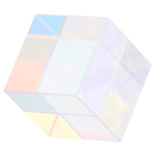 WEKADRIN Glasprisma Würfel Kristallglas Optisches Prisma für Physikunterricht Fotografie Rgb Dispersion Prism Wissenschaftliche Experimente Desktop Dekoration von WEKADRIN