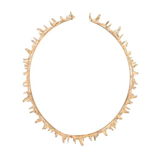 WEKADRIN Goldene Dornenkrone Haarschmuck Handgefertigt Gothic Kostüm Party Accessoire Für Halloween Karneval Cosplay Geburtstag Prom von WEKADRIN